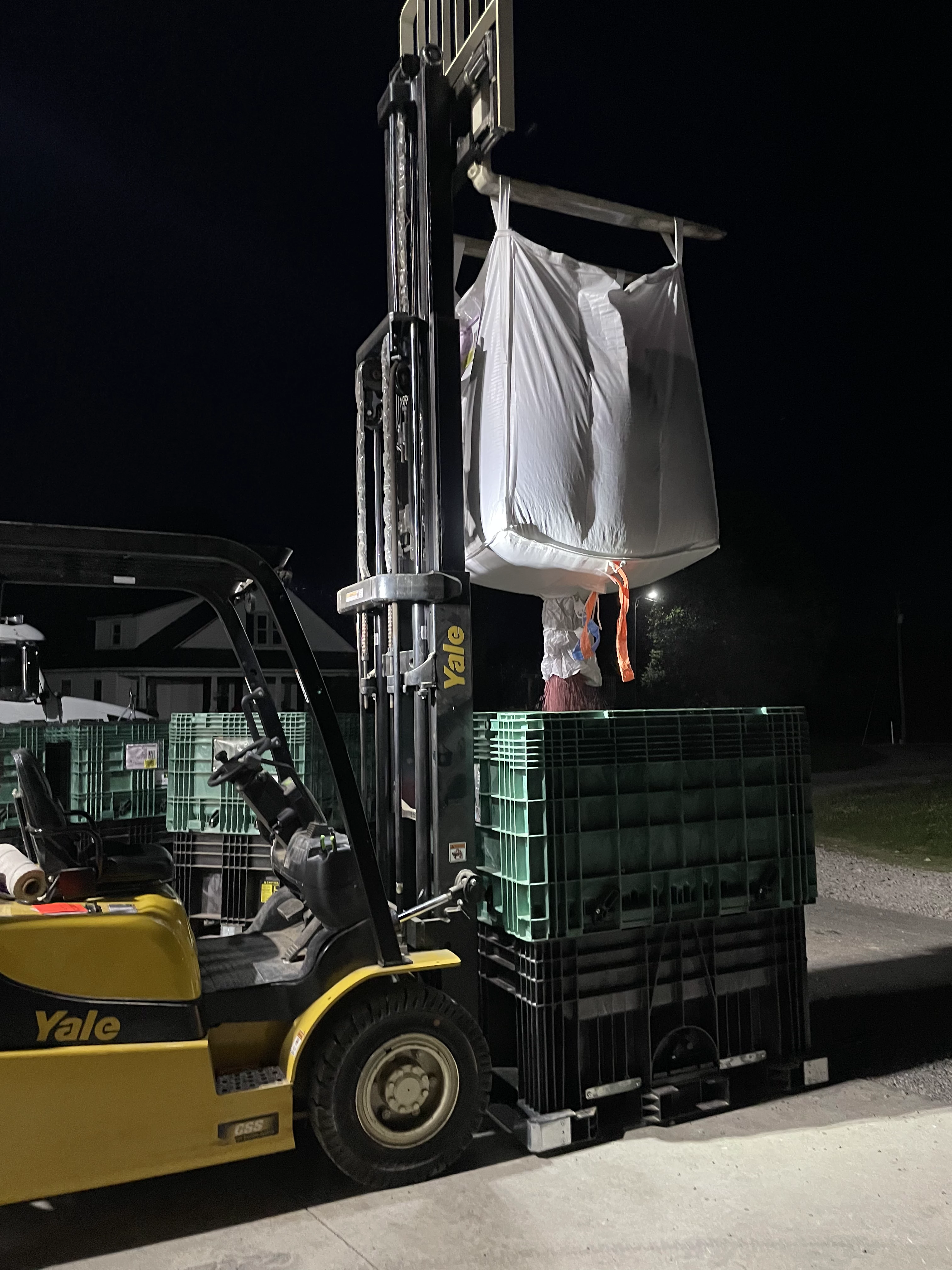 Loading truck on a road.